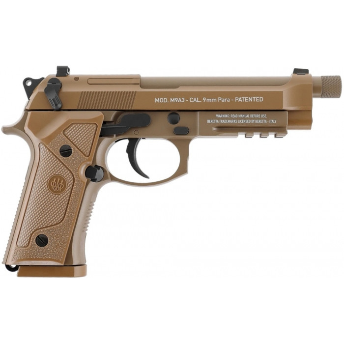 Пневматичний страйкбольний пістолет Umarex Beretta M9A3 FM  кал. 6мм. CO2 brown 