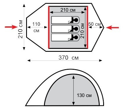 Намет Tramp Stalker 3, TRT-111 