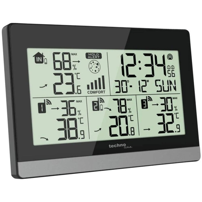 Термогігрометр Technoline WS7065 Black/Silver (WS7065) 