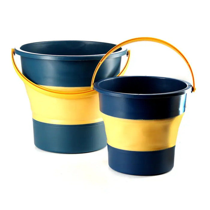 Відро складане силіконове СИЛА 4,6 л orange-black 