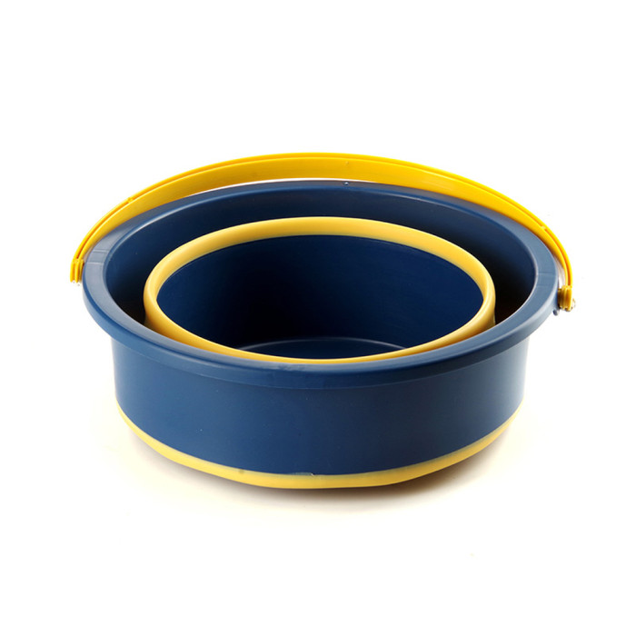 Відро складане силіконове СИЛА 4,6 л orange-black 