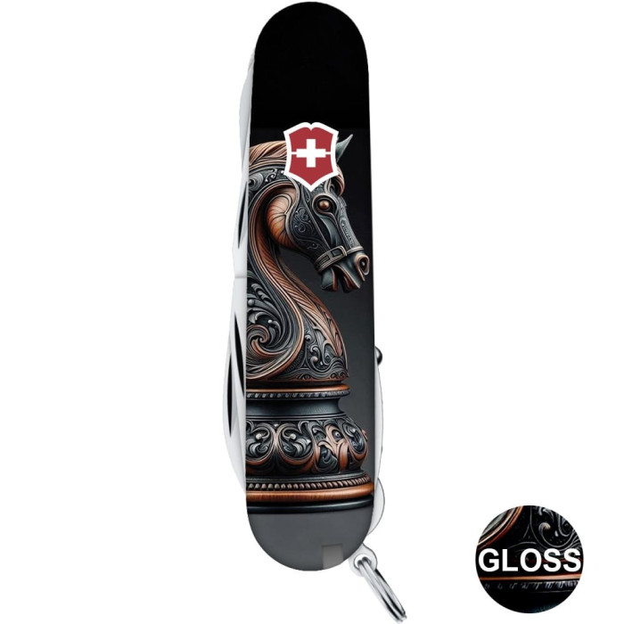 Складаний ніж Victorinox HUNTSMAN ZODIAC Шаховий кінь 1.3713.3.Z5310pk 