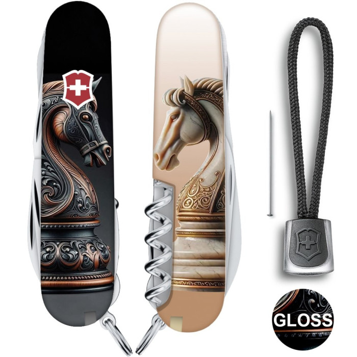 Складаний ніж Victorinox HUNTSMAN ZODIAC Шаховий кінь 1.3713.3.Z5310pk 
