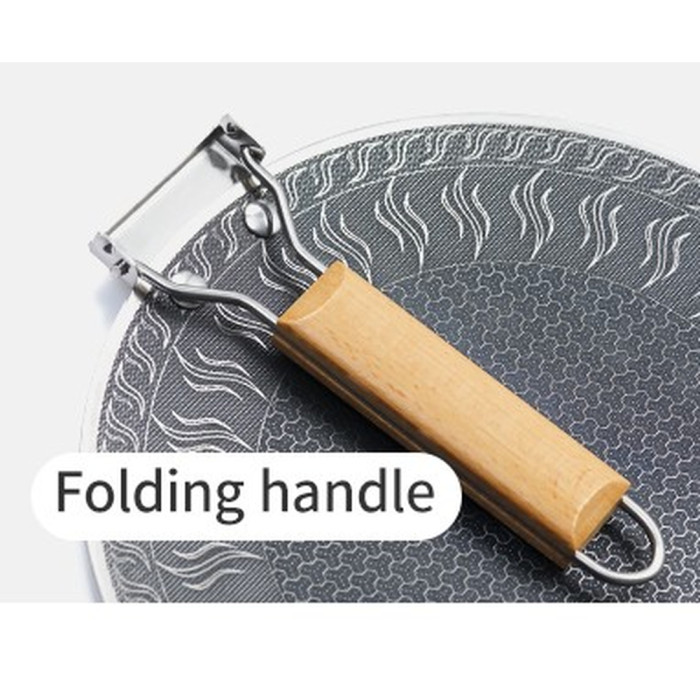 Сковорода з нержавіючої сталі зі складаною ручкою Naturehike CNK2550CF011, 29,5 х 29,5 см 