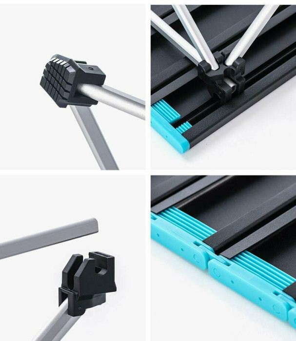 Стіл складаний Naturehike NH19Z008-Z, алюміній, Розмір L, Чорний 