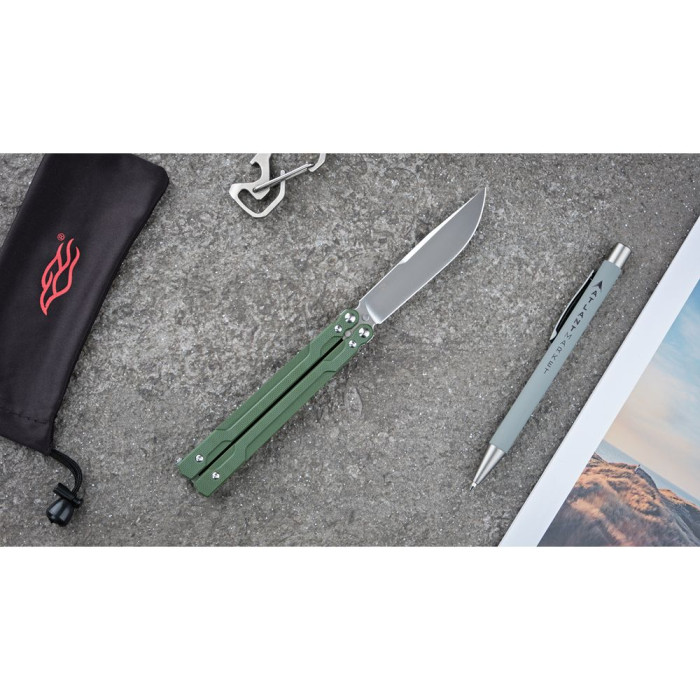 Нiж-метелик (балiсонг) Ganzo G766-GR 