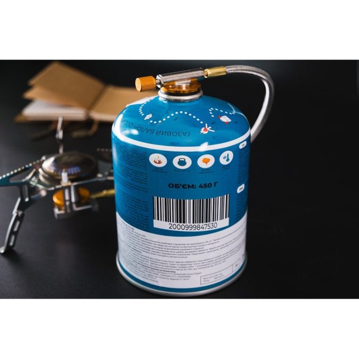 Газовий балон різьбовий бутановий Quest, 450гр 