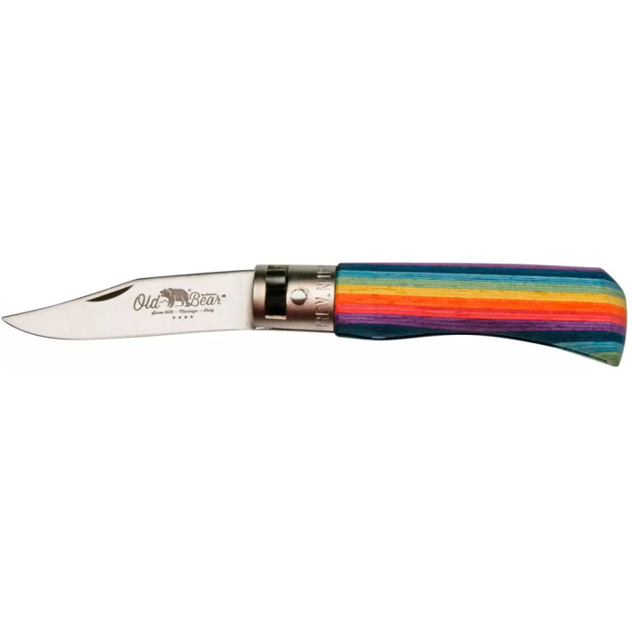 Ніж Old Bear Rainbow XS, 420 steel, wood handle, rainbow 