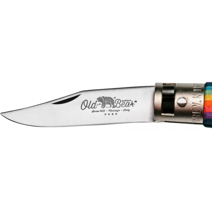 Ніж Old Bear Rainbow XS, 420 steel, wood handle, rainbow 