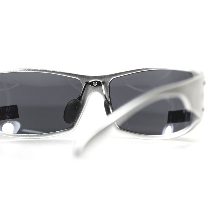 Окуляри Global Vision BAD-ASS 2 Silver (gray) чорні в металевій оправі 