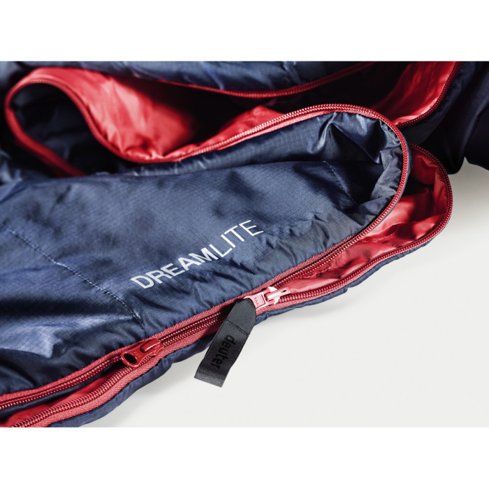 Спальник DEUTER Dreamlite L колір 3524 navy-cranberry лівий 
