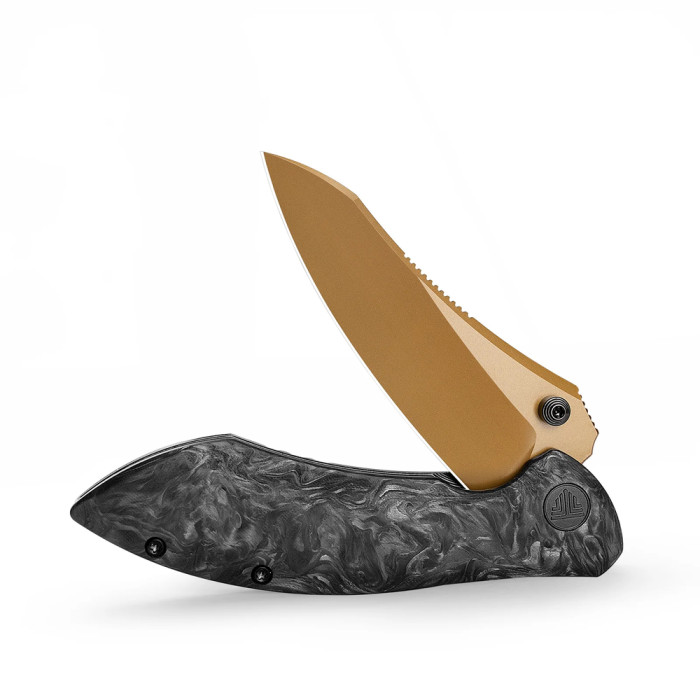 Ніж Trivisa Rhino-RG, M390, Карбон, Золотий/Чорний (JM08-RG-M)
