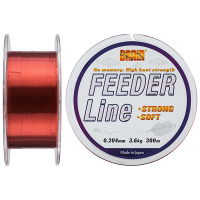 Волосінь Brain Feeder 300 m 0,204 mm #1.5, 3.6 kg, 7.9 lb, copper