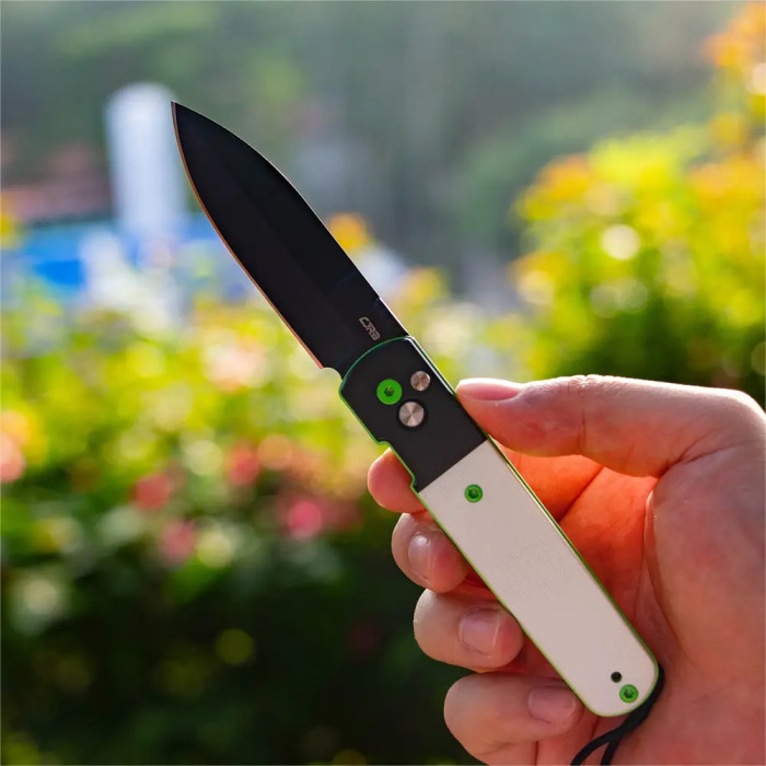 Ніж CJRB Locust Black Blade, AR-RPM9, Black PVD Steel+White G10 Inlay white 