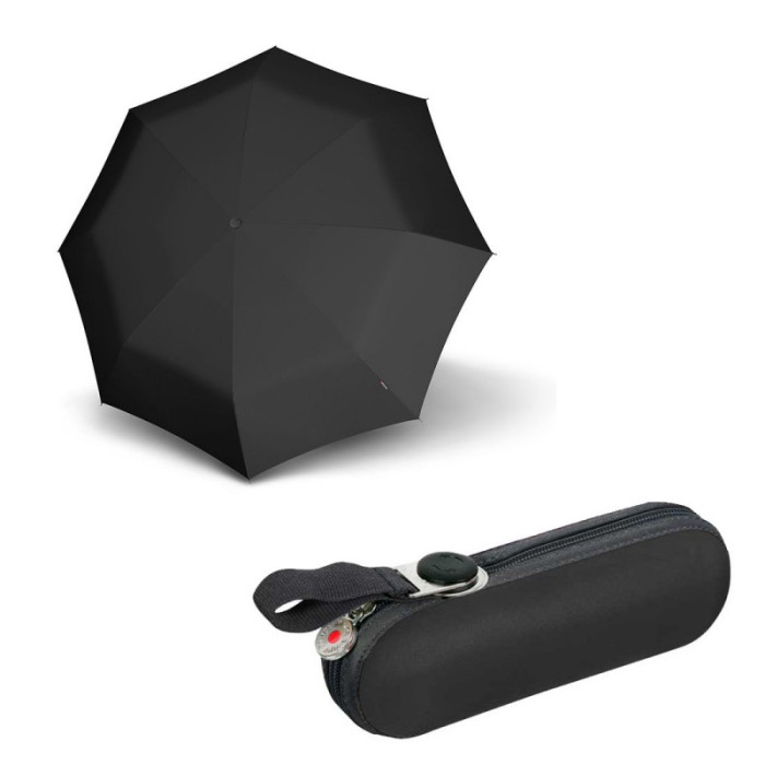 Парасолька Knirps 811 X1 Black хутро /складаний /8спіц /D94x18см 