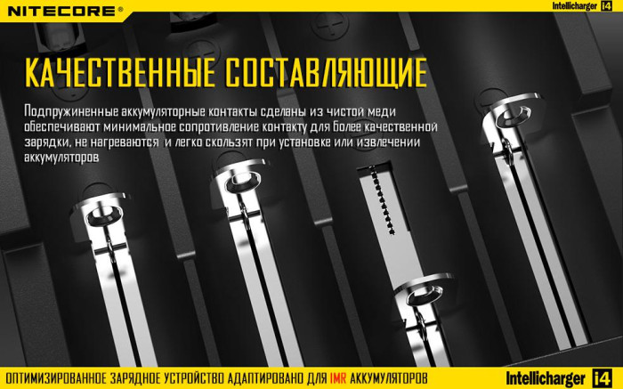 Зарядний пристрій Nitecore Intellicharger i4 v.2 (4 канали) 