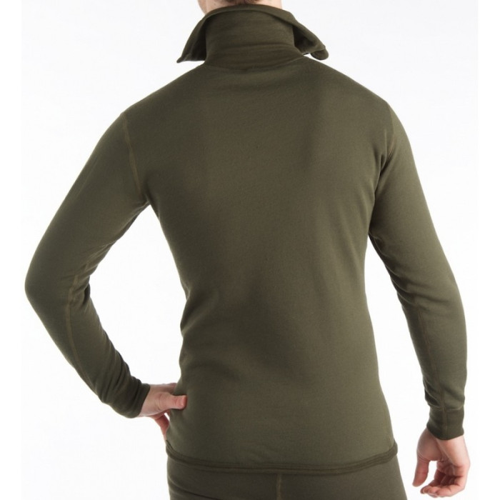 Термофутболка Aclima HotWool 230 gr Polo W/Zip Unisex OliveNight, S 