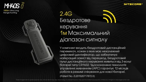 Ліхтар Nitecore MH40S (Luminengin G9, 1500 люмен, 7 режимів, 2x21700, USB Type-C), комплект 