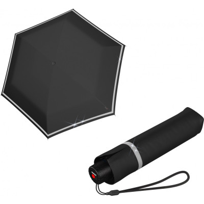 Парасолька Rookie Black Reflective Мех/Складаний/6спиць/D90x22см