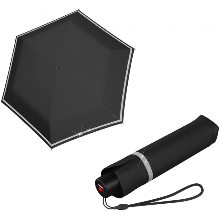 Парасолька Rookie Black Reflective Мех/Складаний/6спиць/D90x22см 