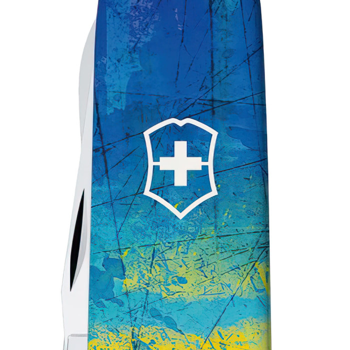 Складаний ніж Victorinox CLIMBER UKRAINE Жовто-синій малюнок 