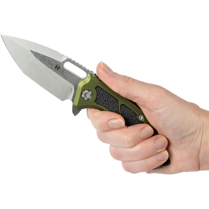 Ніж Heretic Medusa Tanto Battleworn MagnaCut Aluminum Green 