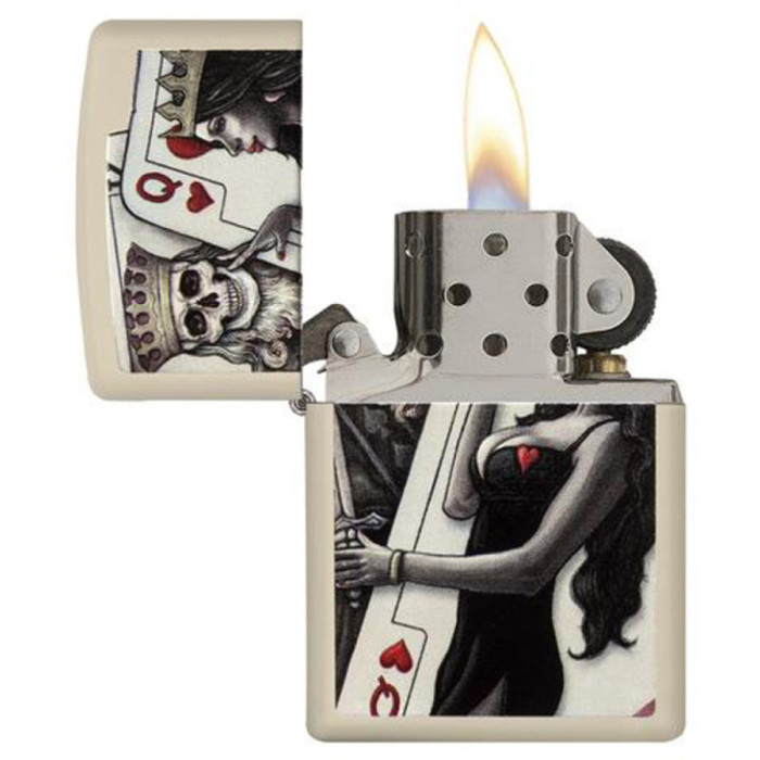 Запальничка Zippo 49453 Skull King Queen Beauty 49942 