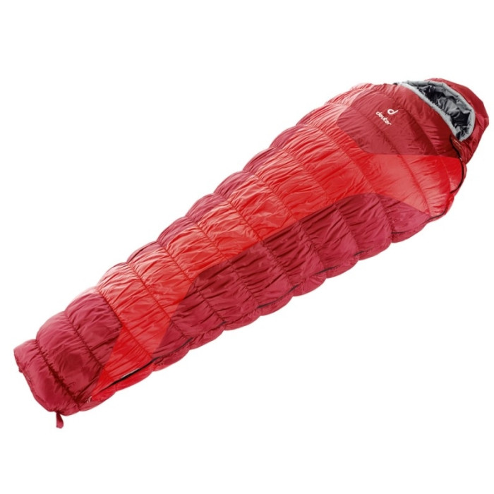 Спальний мішок Deuter Exosphere -4° SL, fire-cranberry, лівий 