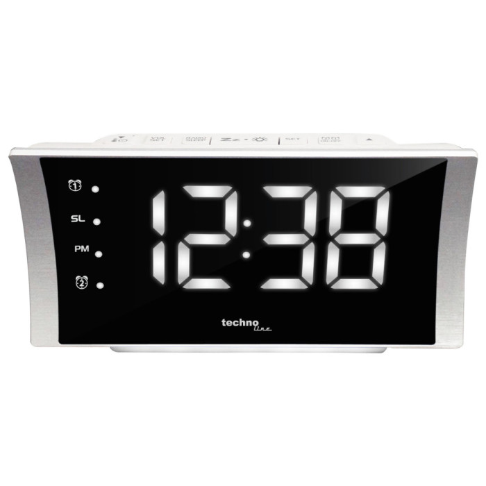 Годинник настільний з радіо Technoline WT494 Silver (WT494) 