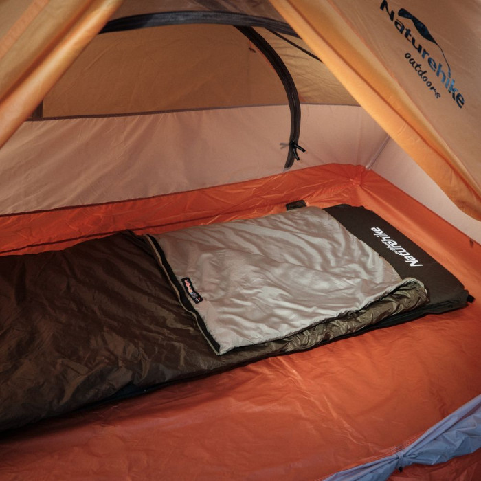 Спальник надлегкий Naturehike LW180 NH21MSD04 правий (15°C), p-p XL, темно-зелений 