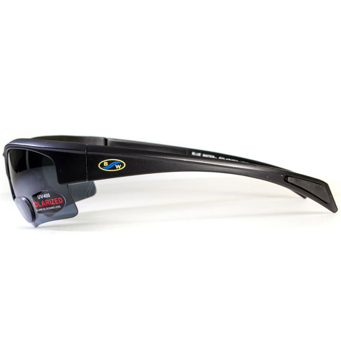 Окуляри BluWater Bifocal - 2 (+2.0) Polarized (gray) чорна біфокальна лінза з діоптріями 