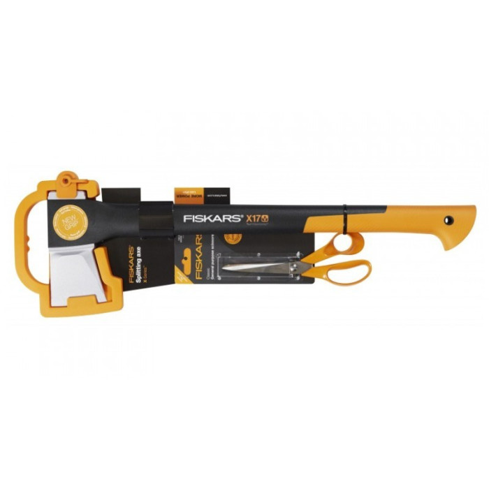 Набір сокира-колун Fiskars X17-M + ножиці (170055) 