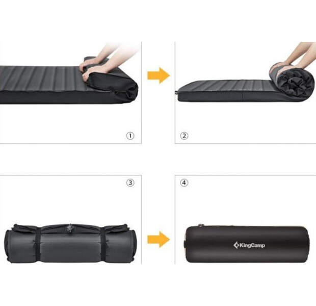 Самонадувний матрац KingCamp PREMIUM SINGLE (KM2001) BLACK 