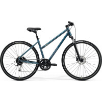 Велосипед Merida 2021 crossway 100 л (l) бірюзово-Блакитний (сріблясто-блакитний/лайм)