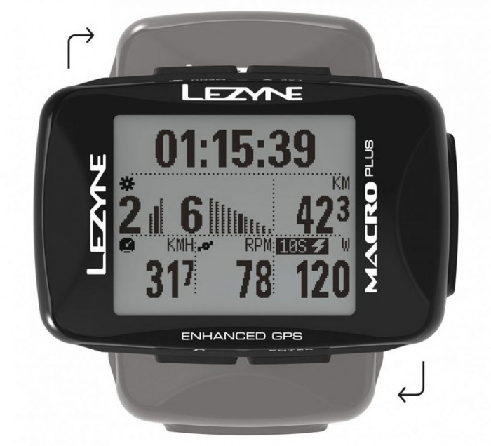 Комп'ютер Lezyne GPS MACRO PLUS GPS чорний 