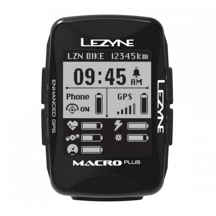 Комп'ютер Lezyne GPS MACRO PLUS GPS чорний 