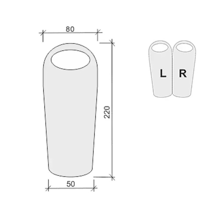 Спальний мішок Terra Incognita Alaska 450 (L) бірюза 