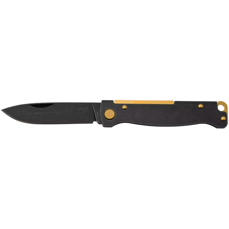 Ніж Boker Plus Atlas Black Stonewash Brass 