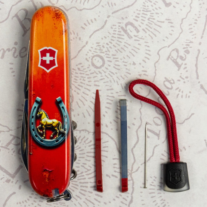 Складаний ніж Victorinox SPARTAN ZODIAC 3D Щаслива підкова 1.3603.Z5260hk 