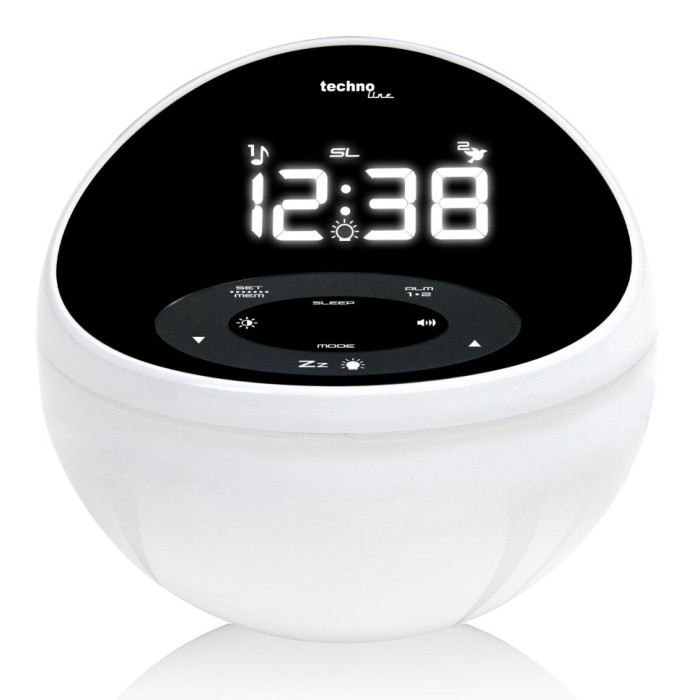 Годинник настільний з радіо Technoline WT500 Black/White (WT500) 