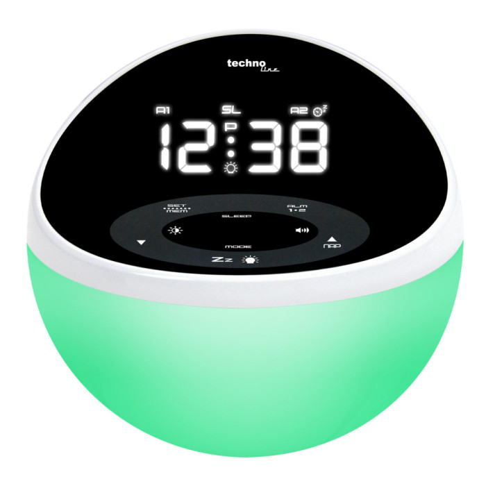 Годинник настільний з радіо Technoline WT500 Black/White (WT500) 