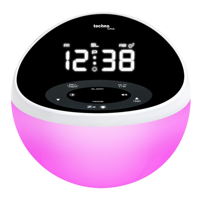 Годинник настільний з радіо Technoline WT500 Black/White (WT500) 