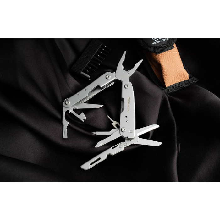 Міні мультитул Roxon M2 зі змінними бітами, сірий 