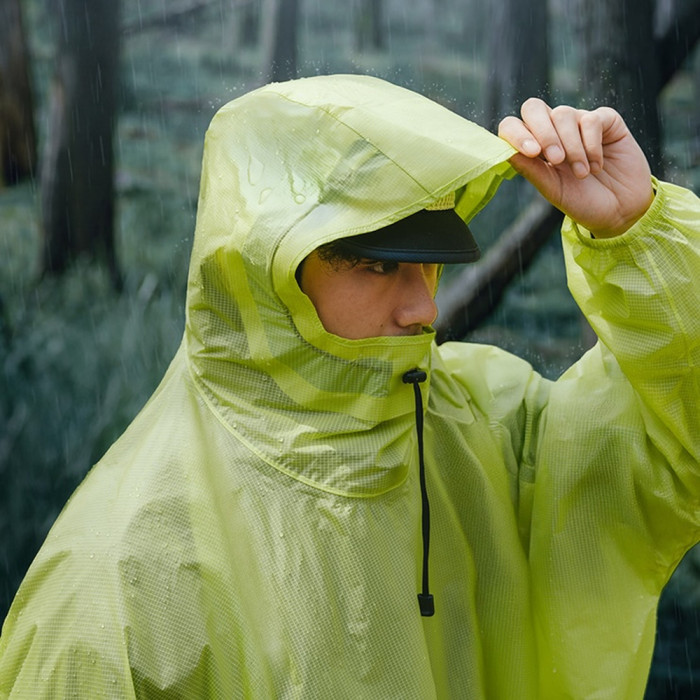 Дощовик-пончо легкий з рукавами Naturehike CNK2620FS011, L, зелений
