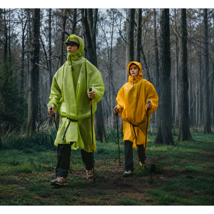 Дощовик-пончо легкий з рукавами Naturehike CNK2620FS011, L, зелений