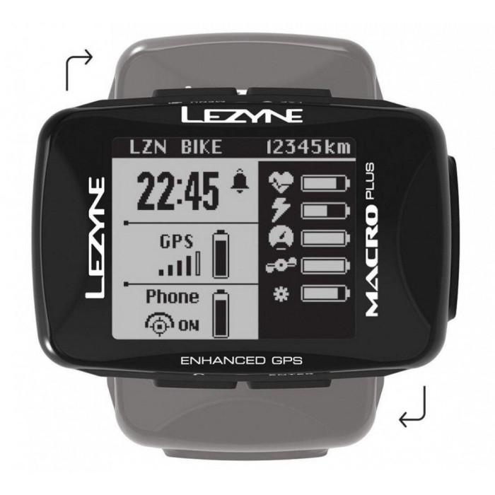 Комп'ютер Lezyne MARCO PLUS GPS SMART LOADED чорний 
