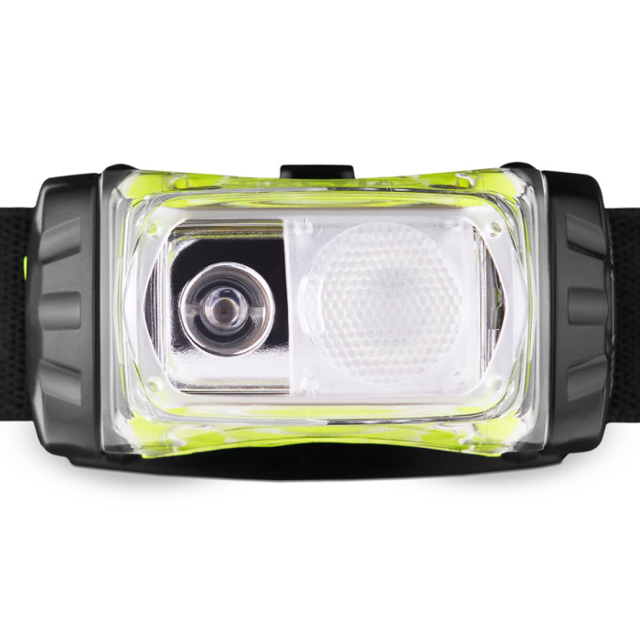 Ліхтар налобний Brevia 255Lm, 3 режими+flash+red, 3xAAA, IP64 (білий/червоний) 