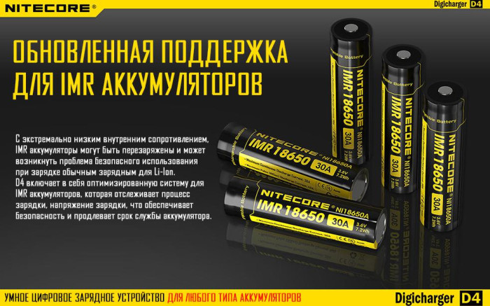 Зарядний пристрій Nitecore Digicharger D4 (4 канали) 