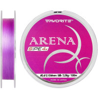 Шнур Favorite Arena PE 4x 100m #0.2/0.076mm 5lb/2.1kg, пурпурний