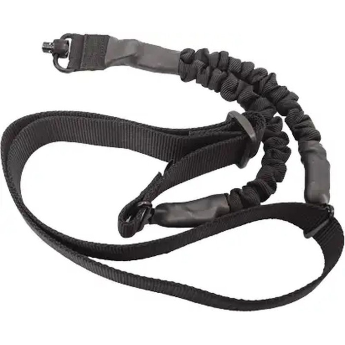 Ремінь рушничний Leapers Bungee 1-точковий з QD-антабками Чорний 